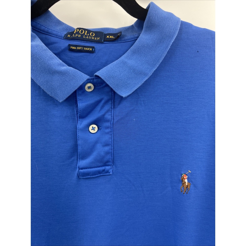 Polo Ralph Lauren Old Money Pima Cotton Polo Shirt Mens XXL Green Blue Lot 2pk - Picture 5 of 10